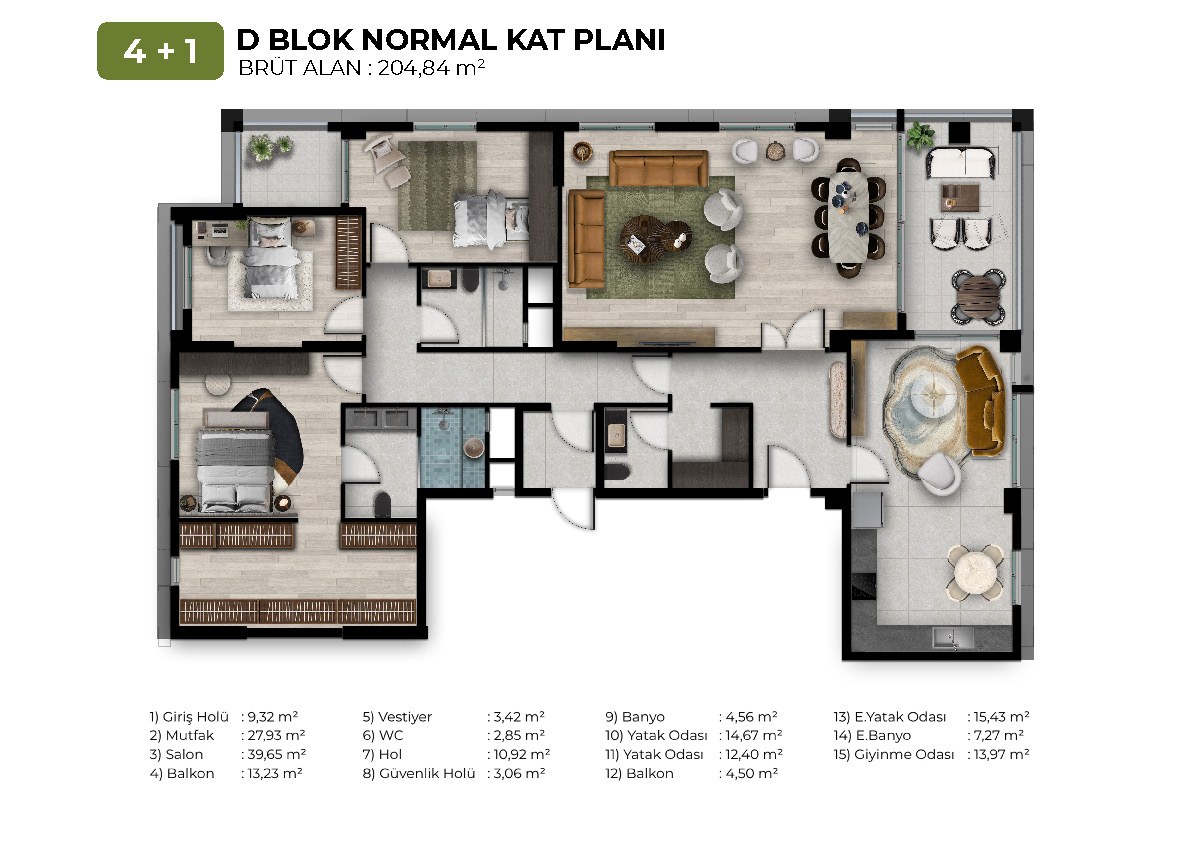 Bahçe Aura kat planı 10