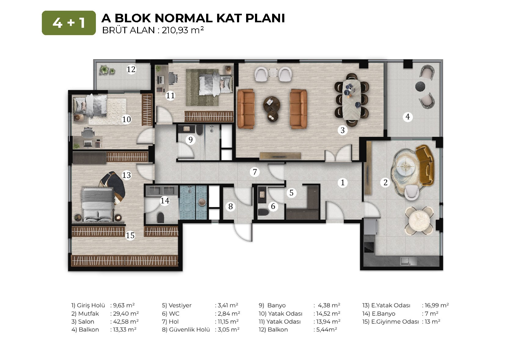 Bahçe Aura kat planı 3