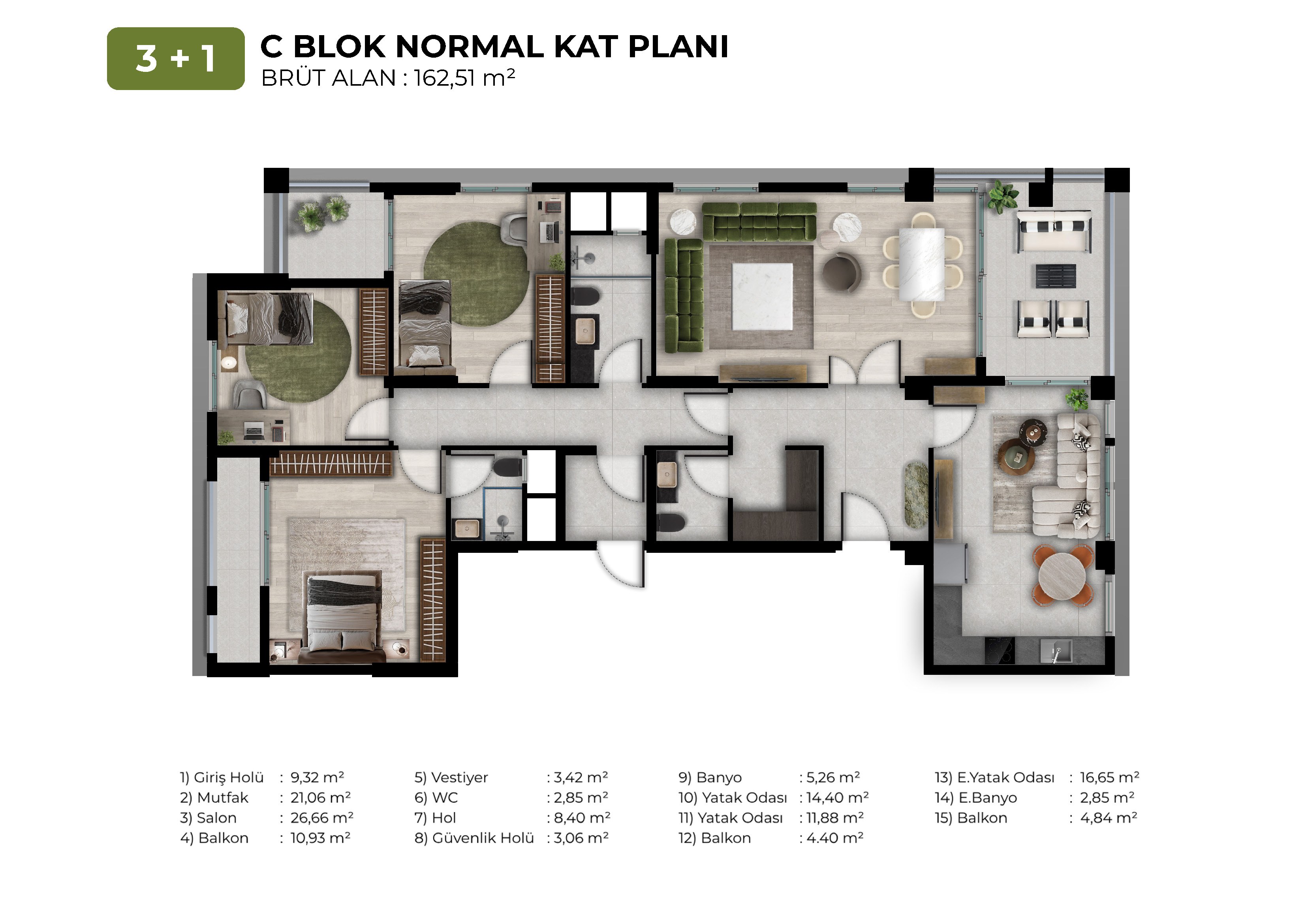 Bahçe Aura kat planı 8