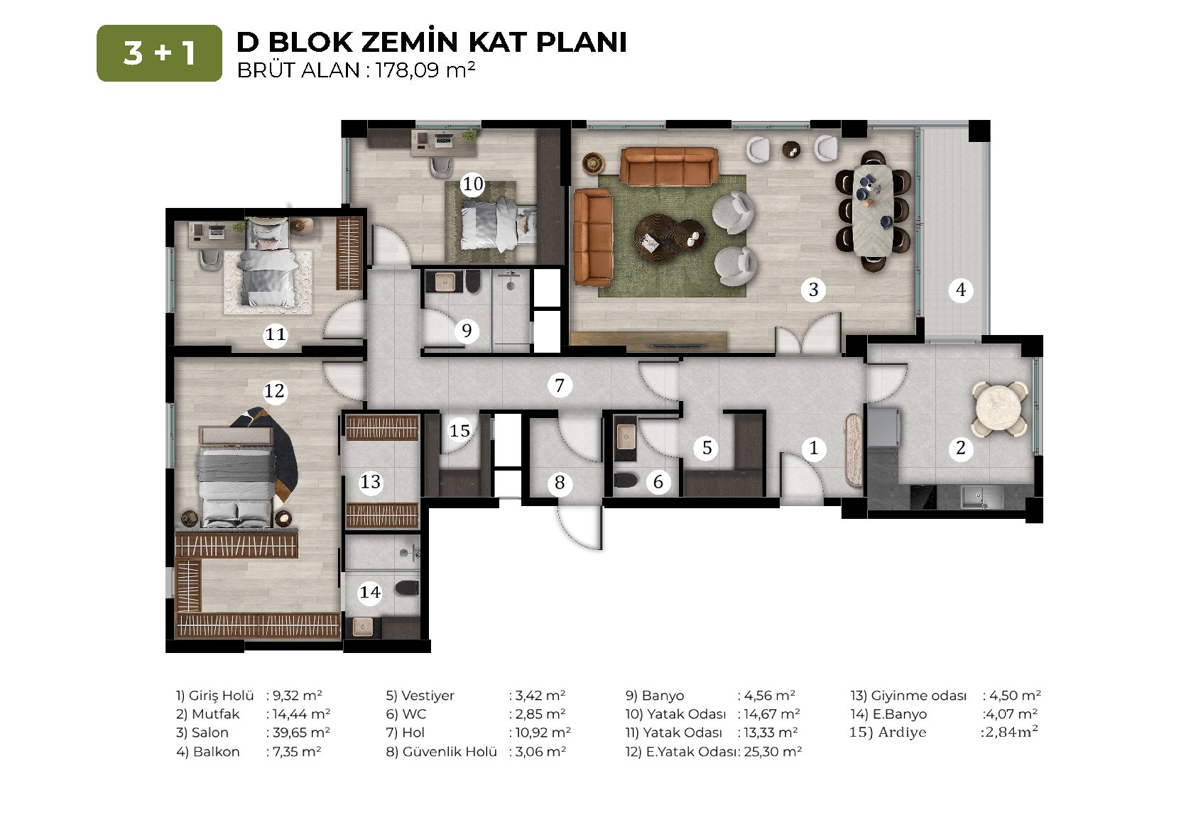 Bahçe Aura kat planı 9